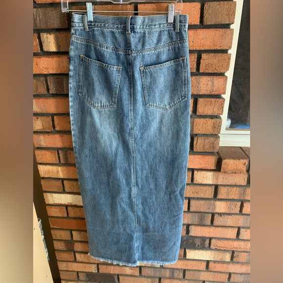 Sofie the Label Jennie Denim Midi Pencil Skirt with Middle Slit - Picture 2 of 4